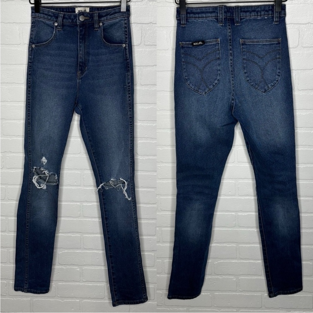 ROLLA'S Eastcoast High Rise Skinny Distressed sz 26 - Picture 3 of 8